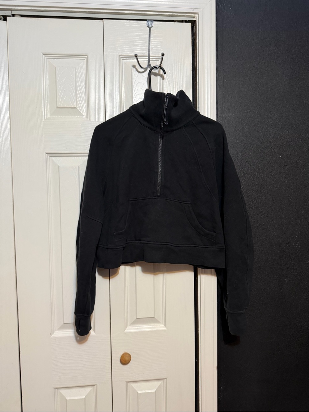 lululemon athletica Black Half-Zip Cowl Pullover